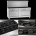 Thumbnail image #3 for Southbend Ultimate 72-Inch Gas Restaurant Range with 11 Open Burners and 2 Standard Ovens