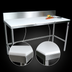 Thumbnail image #3 for John Boos 108-Inch x 30-Inch Reversible Poly Top Trimming Table