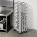 Thumbnail image #3 for Channel Manufacturing 406AN-HD Heavy-Duty Nesting End-Load Aluminum Bun Pan Rack, 18 Full-Size Pan Capacity, 64-Inch High