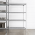 Thumbnail image #3 for Eagle Group 4-Tier Add-On Wire Shelving Unit, 24 x 24 x 63 Inches, Chrome-Plated