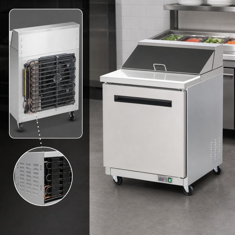 Product image #4 for Arctic Air 29-Inch Refrigerated Sandwich/Salad Prep Table, 1 Door, 6.5 Cu. Ft.