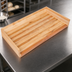 Thumbnail image #3 for John Boos Edge Grain Northern Hard Rock Maple Bakers' Table Top with 4 Inch Coved Backsplash, 120 x 30 x 1-3/4 Inches
