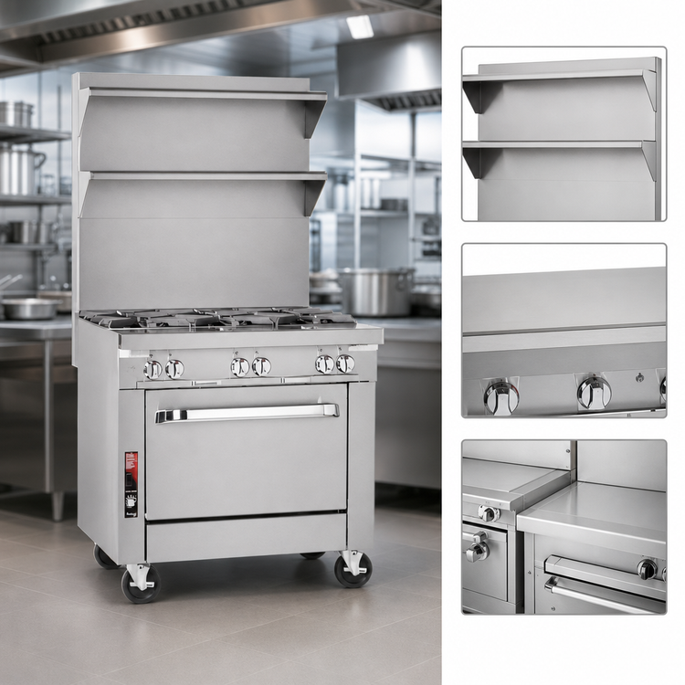 Product image #3 for Southbend Platinum 12-Inch Heavy Duty Modular Solid Top Spreader Plate with Stainless Steel Front and Sides