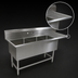 Thumbnail image #3 for John Boos Pro-Bowl 3-Compartment Sink with Right Drainboard, 82-3/16 Inch Wide, 14 Gauge Stainless Steel