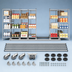 Thumbnail image #3 for Metro qwikTRAK Double Deep High-Density Track Shelving Mobile Unit Kit, 18-Inch, Stainless Steel, 74-Inch Posts