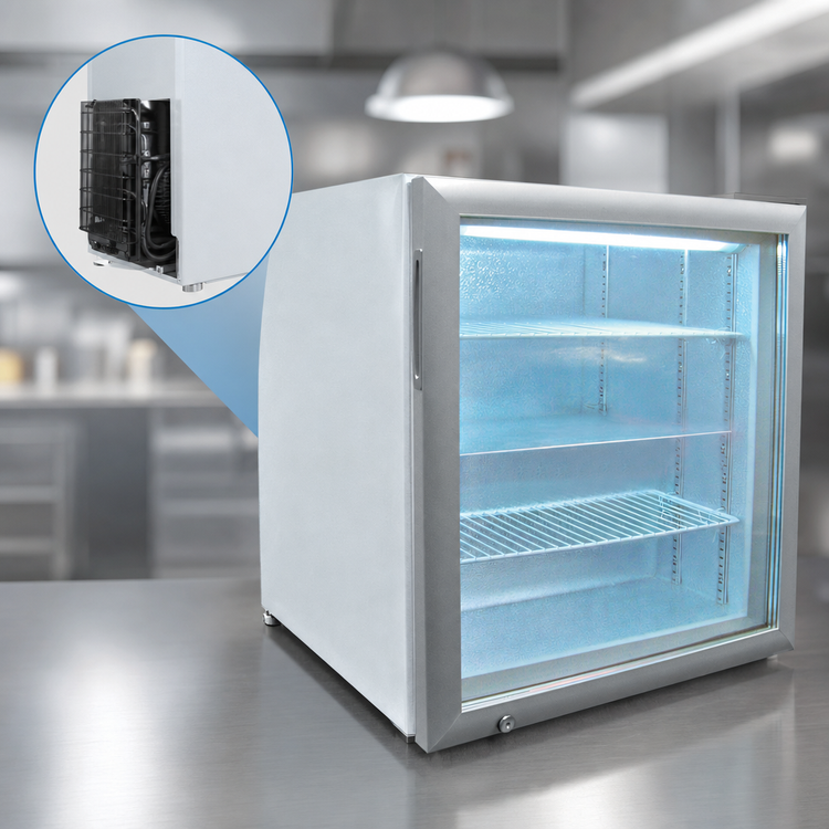 Product image #3 for Countertop Ice Cream Freezer Merchandiser, One Section, 3.4 Cu. Ft., Rear-Mounted Self-Contained Refrigeration