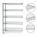 Thumbnail image #3 for EAGLEbrite 5-Tier Add-On Wire Shelving Unit, 42W x 21D x 74H, Zinc Finish