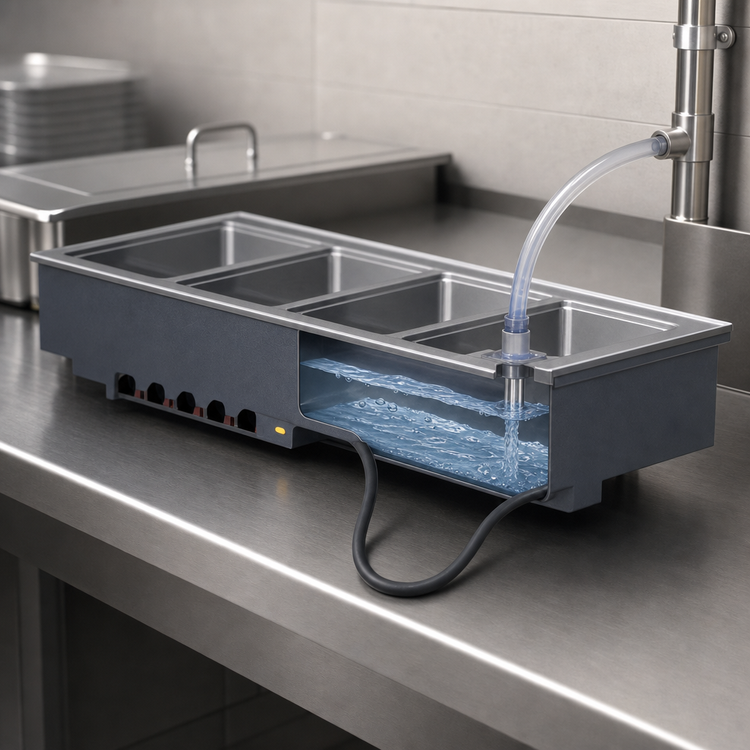 Product image #3 for Vollrath 5-Well Drop-In Electric Hot Food Well Unit for 12" x 20" Pans, Auto-Fill, Wet Operation, 240V