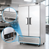 Thumbnail image #3 for Everest Refrigeration EBSF2 Two-Section Reach-In Freezer, 48 Cu. Ft., Bottom-Mounted Self-Contained Refrigeration