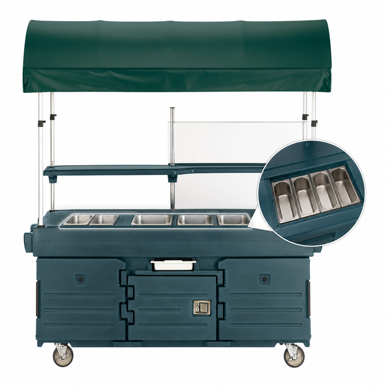 Product image #3 for CamKiosk 4-Pan-Well Mobile Food Cart with Canopy