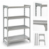 Thumbnail image #4 for Cambro Camshelving Premium 24-Inch Deep x 54-Inch Long x 72-Inch High 4-Tier Stationary Starter Shelving Unit, 3 Vented + 1 Solid, Speckled Gray