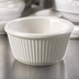 Thumbnail image #4 for Carlisle 4 oz Bone Fluted Stackable Melamine Ramekin