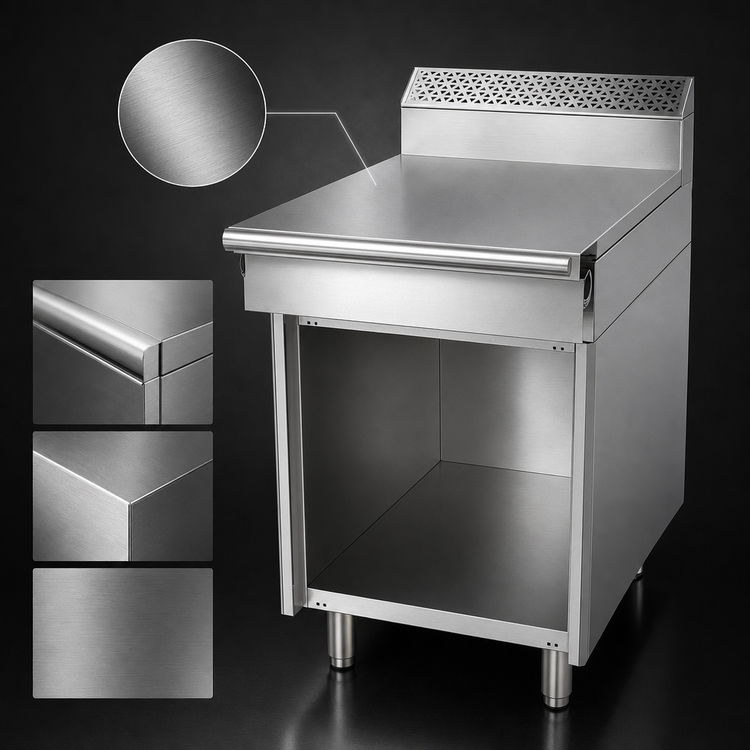 Product image #3 for Garland Cuisine 24-Inch Heavy Duty Stainless Steel Spreader Cabinet with Open Cabinet Base
