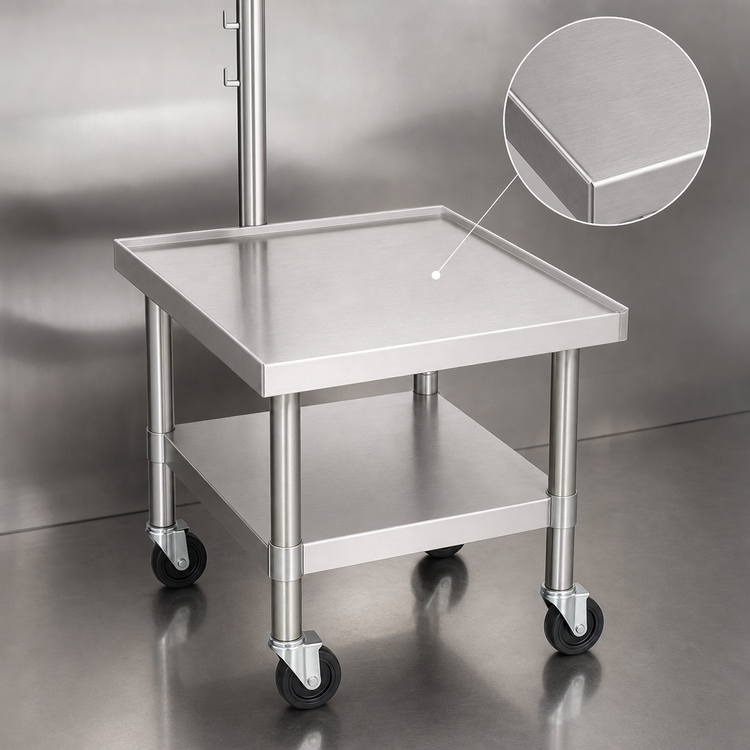 Product image #3 for Duke 30" x 30" Stainless Steel Mixer Stand with Adjustable Undershelf