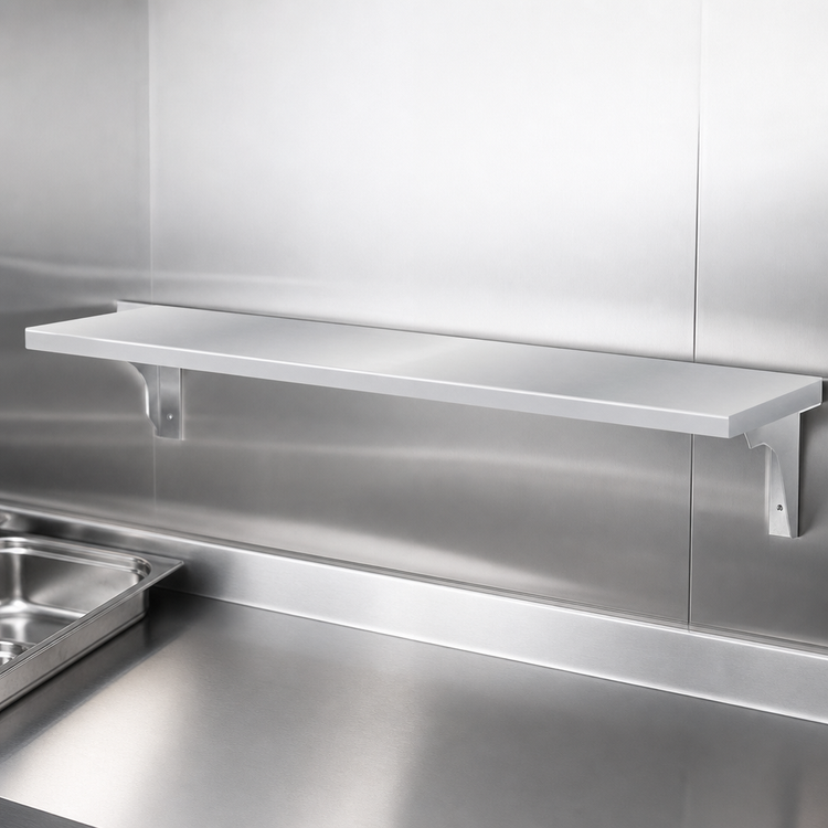 Product image #3 for Duke 445-1S Stainless Steel 10-Inch Wide Cutting Board/Tray Shelf for 1-Opening Steam Tables