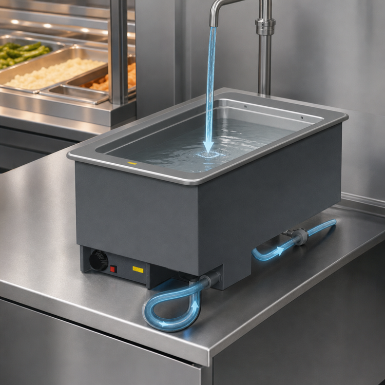 Product image #3 for Vollrath Drop-In Electric Hot Food Well Unit, Single Full-Size Well, Wet Operation, Auto-Fill, 208V