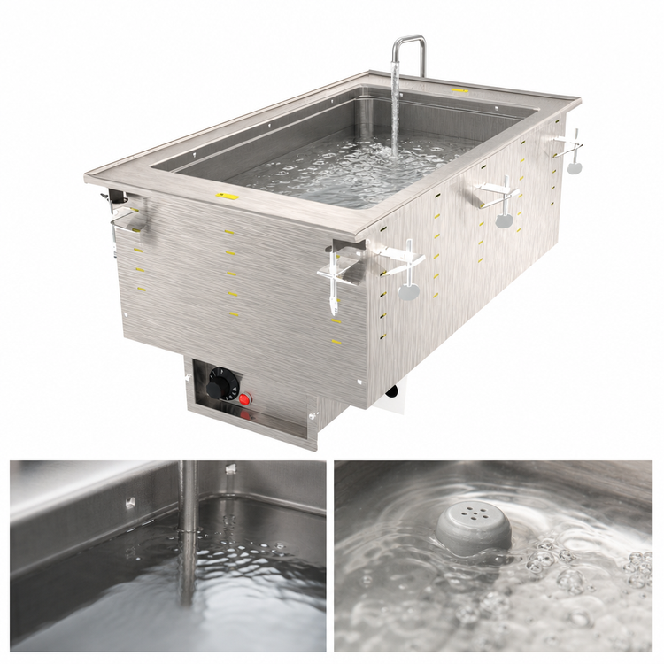 Product image #3 for Vollrath Drop-In Electric Hot Food Well, Single Full-Size Pan, Auto-Fill, 120V