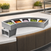 Thumbnail image #3 for Randell 30-Inch Drop-In Curved Refrigerated Cold Food Well, 2-Pan, Full-Size, Self-Contained R290