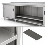 Thumbnail image #3 for John Boos EBWS-24144 Welded Intermediate Shelf, 144" W x 24" D, 18-Gauge 300-Series Stainless Steel