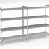 Thumbnail image #4 for Cambro Camshelving Premium 4-Tier Add-On Polymer Shelving Unit, 18 x 72 x 64 Inches, Vented and Solid, Speckled Gray