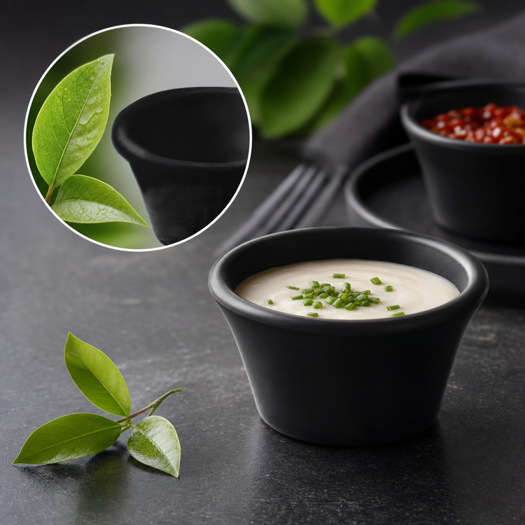 Product image #3 for Black Smooth-Sided Melamine Ramekin, 4 oz.