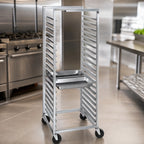 Thumbnail image #3 for Channel Manufacturing SSPR-5S3 10-Pan Stainless Steel Side-Load Steam Table Pan Rack, 12 x 20, 5-Inch Spacing