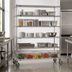 Thumbnail image #3 for Metro Super Erecta 5-Tier Wire Stem Caster Cart, 60W x 24D x 68H, Chrome Plated