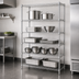 Thumbnail image #3 for Quantum Stationary Wire Shelving Starter Kit, 42 x 14 x 54 Inches, 5 Shelves, 304 Stainless Steel