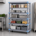 Thumbnail image #3 for Quantum Millenia 72-Inch x 24-Inch x 62-Inch Polymer Shelving Unit with 5 Shelves and Dunnage Stand