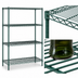 Thumbnail image #4 for Eagle Valu-Gard Green Epoxy Double-Mat 4-Tier Wire Shelving Starter Unit, 36 x 18 x 74 Inches