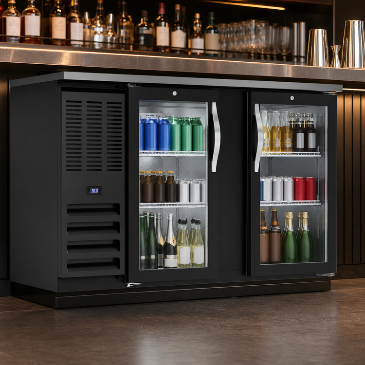 Product image #3 for Beverage-Air 58-Inch Two-Section Glass Door Back Bar Refrigerator