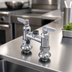 Thumbnail image #3 for T&S Brass 4-Inch Centers Deck Mount Swivel Mixing Faucet, Less Nozzle