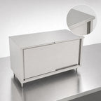 Thumbnail image #3 for John Boos 4CS4-3048 48" x 30" Enclosed Stainless Steel Work Table with Sliding Doors, 14-Gauge 300 Series Top
