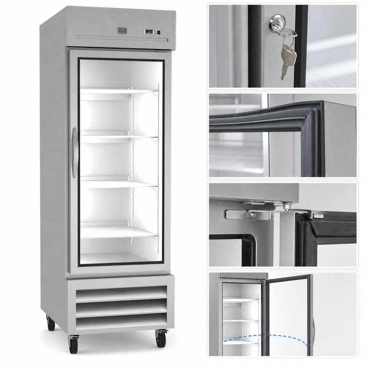 Product image #3 for Kelvinator Commercial 27-Inch One-Section Reach-In Refrigerator with Glass Door, Bottom-Mount Refrigeration, 21 Cu. Ft.