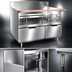 Thumbnail image #3 for La Rosa 54-Inch x 30.5-Inch Dry-Drawer Base Equipment Stand with 3 Drawers and Richlite Cutting Board