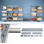 Thumbnail image #3 for Metro qwikTRAK LBTS19NA Heavy-Duty 19 ft. Aluminum Track Set for Stationary Shelving Runs