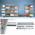 Thumbnail image #3 for Metro qwikTRAK HD 19 Ft. Track Set for Stationary Shelving Runs