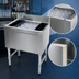 Thumbnail image #3 for Advance Tabco Special Value 24-Inch Wide 12-Inch Deep Underbar Cocktail Unit Bar Ice Bin with 77-lb Ice Capacity
