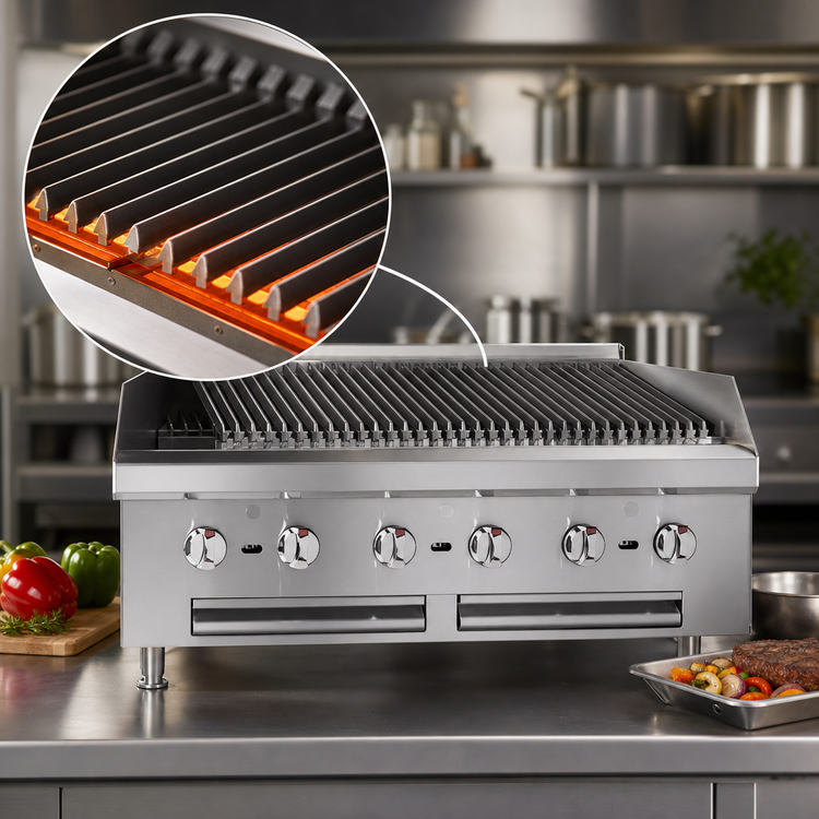 Product image #3 for Southbend 36-Inch Countertop Gas Charbroiler with Cast Iron Radiants