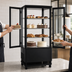 Thumbnail image #3 for BakeryXpress Countertop Pass-Thru Refrigerated Display Case with Double Glass Doors and 3 Shelves