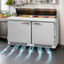 Thumbnail image #3 for Turbo Air PRO Series 60-1/4-Inch Two-Section Sandwich/Salad Prep Table with Front Breathing and Rear-Mounted Self-Contained Compressor