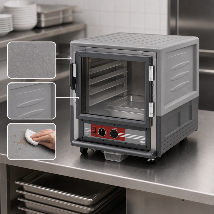 Product image #3 for Metro C5 3 Series Low Watt Under Counter Heated Holding Cabinet with Gray Insulation Armour, Clear Door, 10 Pan Capacity