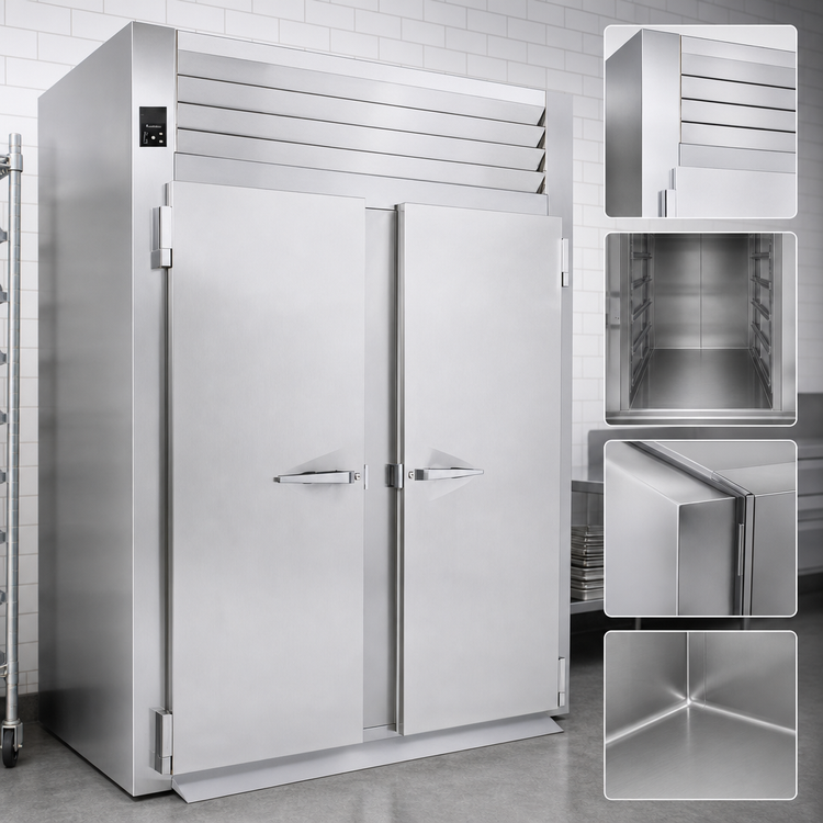 Product image #3 for Traulsen Spec-Line RIF232LUT-FHS Two-Section Roll-In Freezer for 66 Inch High Racks