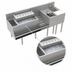 Thumbnail image #3 for Krowne Royal Series 68-Inch Underbar Workstation with Ice Bin, Elixir Well, Liquor Rail, Tool Caddy, Dump Sink, Cutting Board and Cabinet