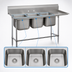 Thumbnail image #3 for Advance Tabco Regaline 3-Compartment Sink with Right-Hand 36-Inch Drainboard