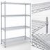 Thumbnail image #3 for Eagle Group 4-Tier Starter Wire Shelving Unit, 72 x 18 x 63 Inches, Chrome-Plated