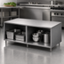 Thumbnail image #3 for BK Resources CST-3096 96-Inch Stainless Steel Chef Table with Open Front Cabinet Base