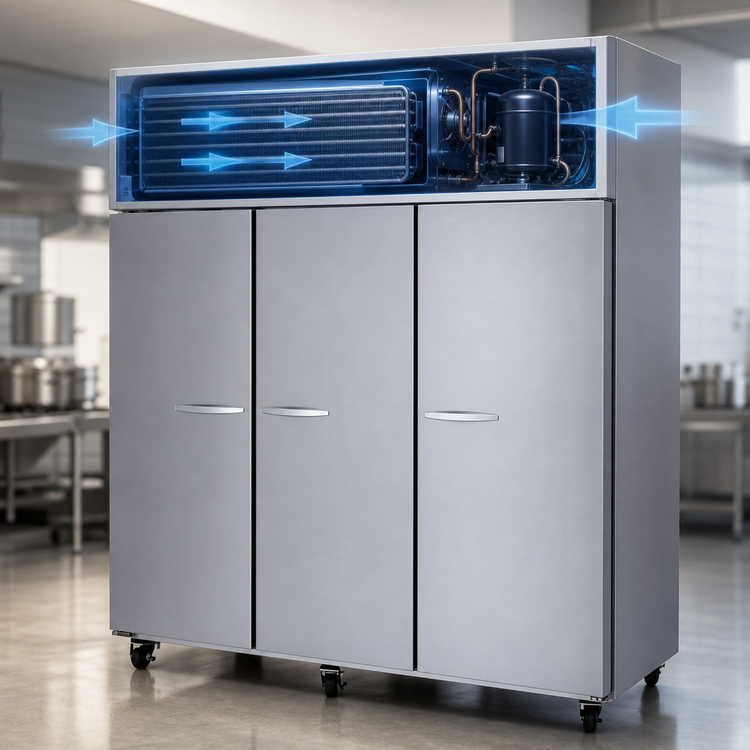 Product image #3 for Kool-It Signature KTSF-3 Three-Section Reach-In Freezer with Top-Mount Refrigeration, 67.9 Cu. Ft., Stainless Steel