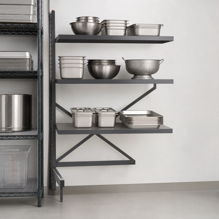 Product image #3 for Metro SmartLever Cantilevered Add-On Shelving Kit for 36W x 24D Shelves