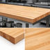 Thumbnail image #3 for John Boos Northern Hard Rock Maple Edge Grain Flat Top Wood Work Table Top, 168 x 48 x 2-1/4 Inch